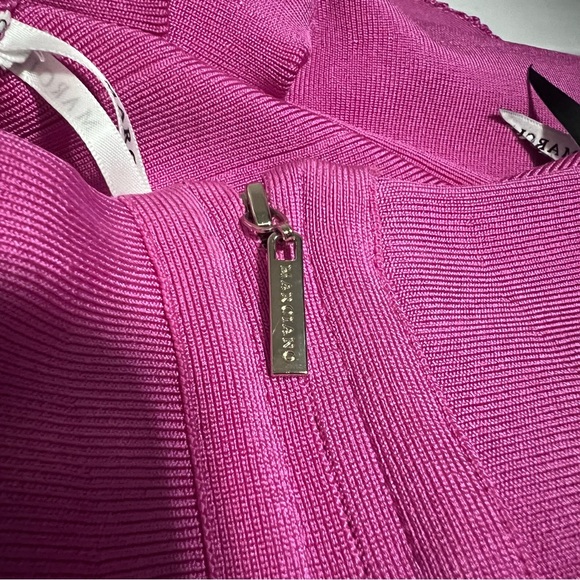 Marciano Pink Ruffle One Sleeve Party Crop - Picture 11 of 12